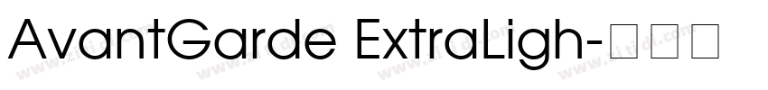 AvantGarde ExtraLigh字体转换